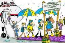 American Pharoah Arrives Blue Grass Airport